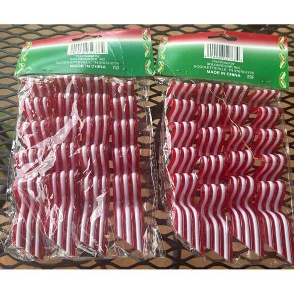 Four 4-pack Dolgencorp, Inc. Multicolored Striped Plastic Candy Decorations-NEW - Picture 3 of 11